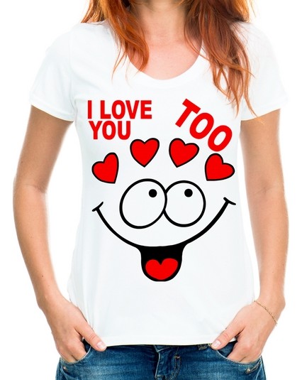 Футболка I LOVE YOU TOO