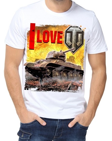 Футболка I LOVE WORLD OF TANKS